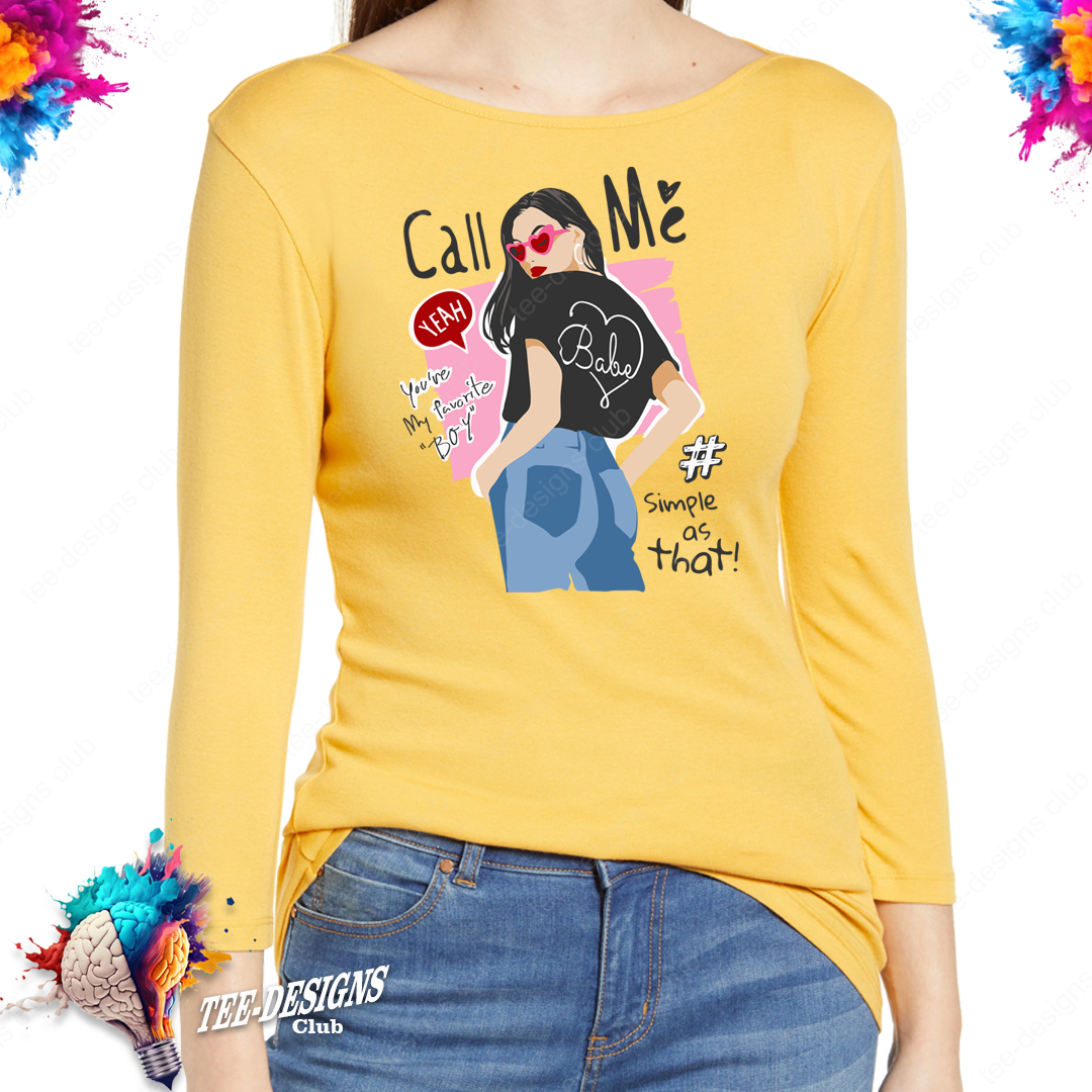 Call me 00001 graphic design