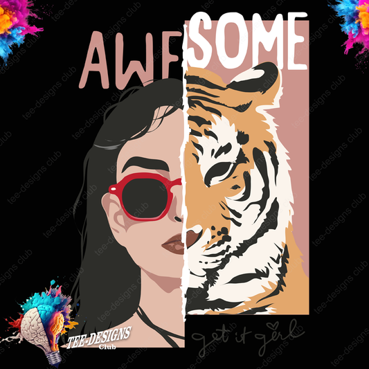 Awesome girl 00001 graphic design