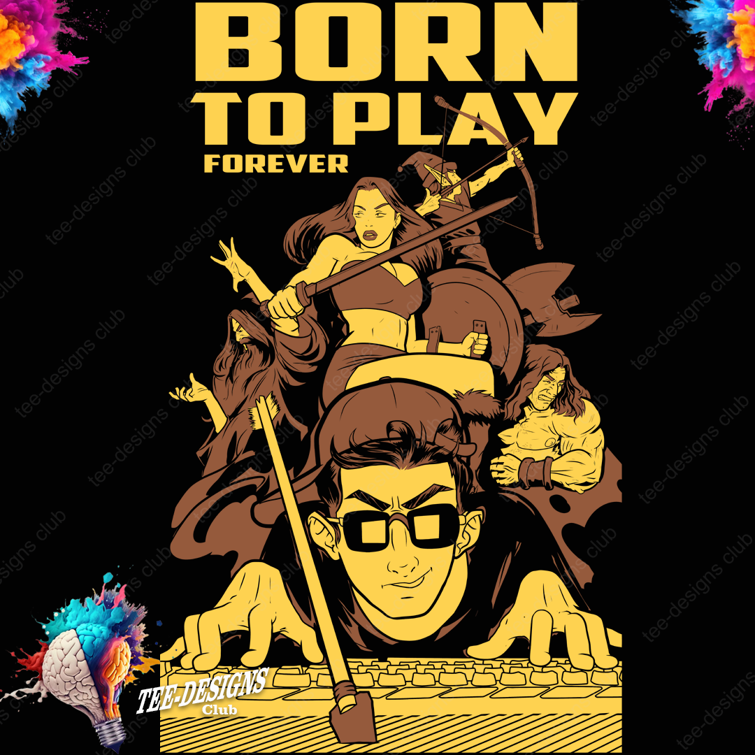 Born to play 00001 graphic design