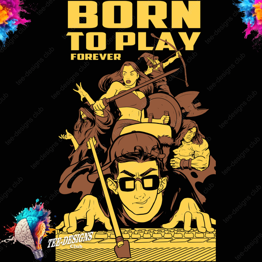 Born to play 00001 graphic design