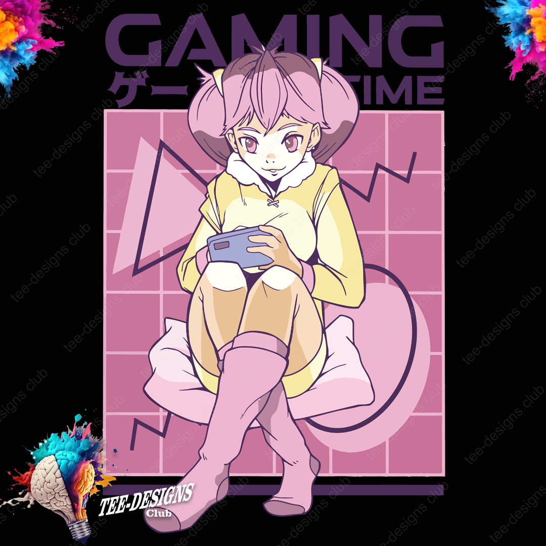 Gamer girl 00001 graphic design