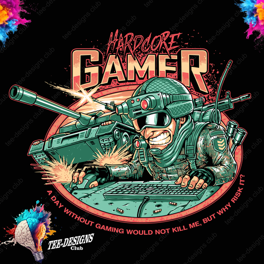 Hardcore gamer 00001 graphic design