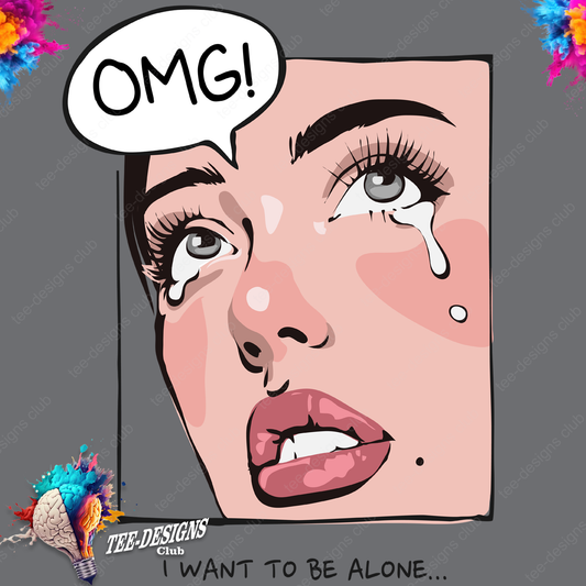 I want to be alone 00001 graphic design